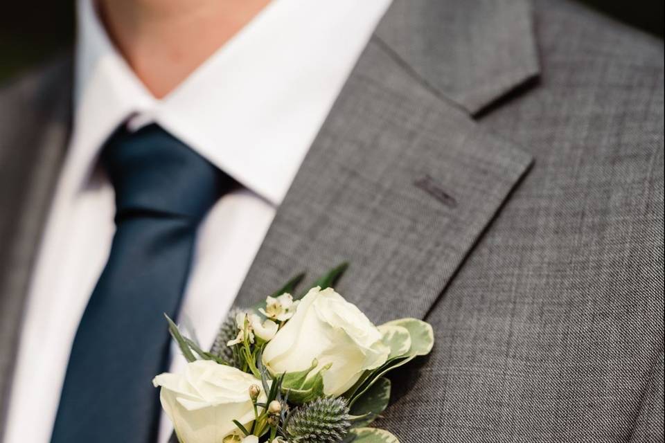 Boutonniere with thistle