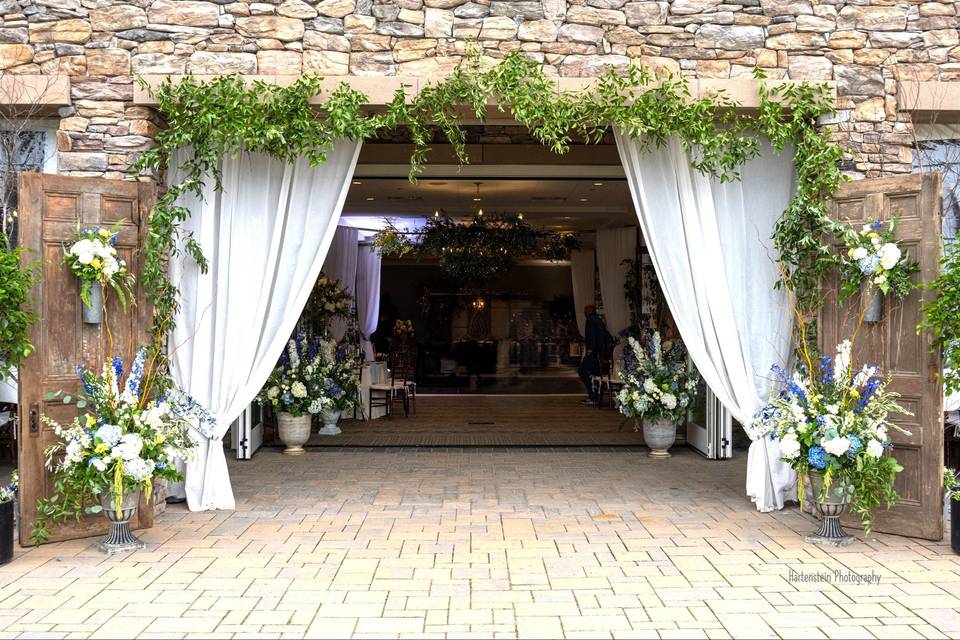 Reclaimed doors for entrance
