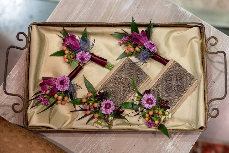 Autumn boutonnieres