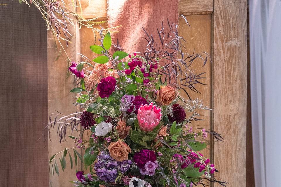 Autumn jewel tone floral
