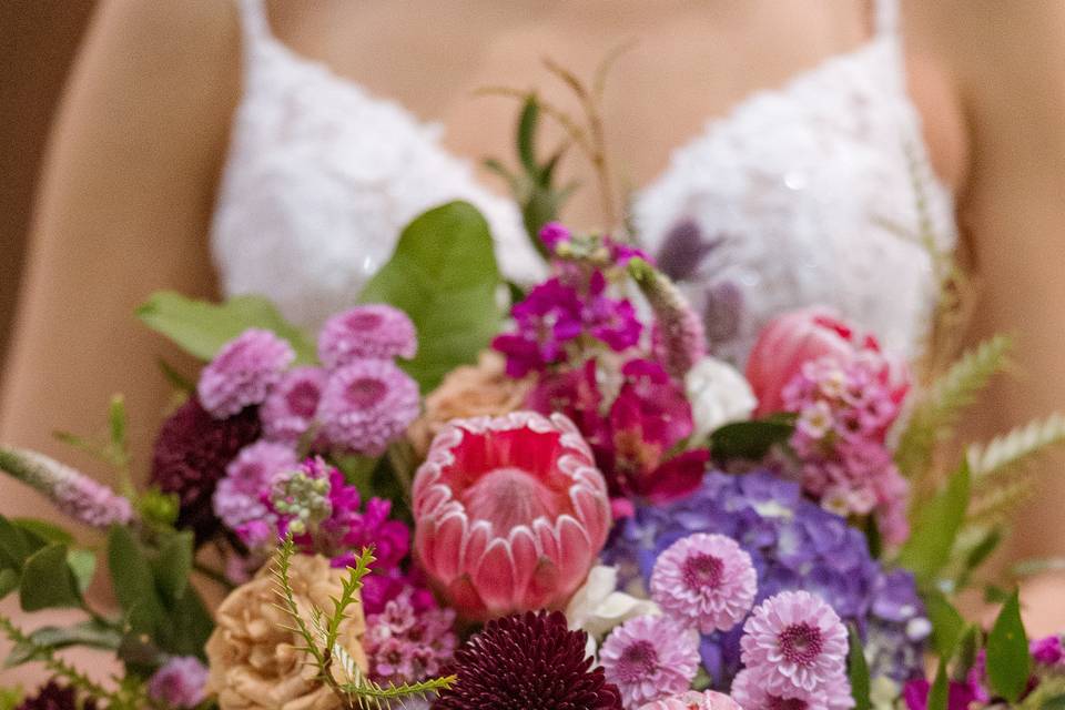 Jewel tone bridal bouquet