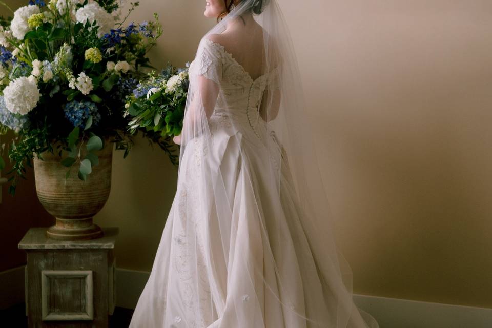 Traditional blue and white