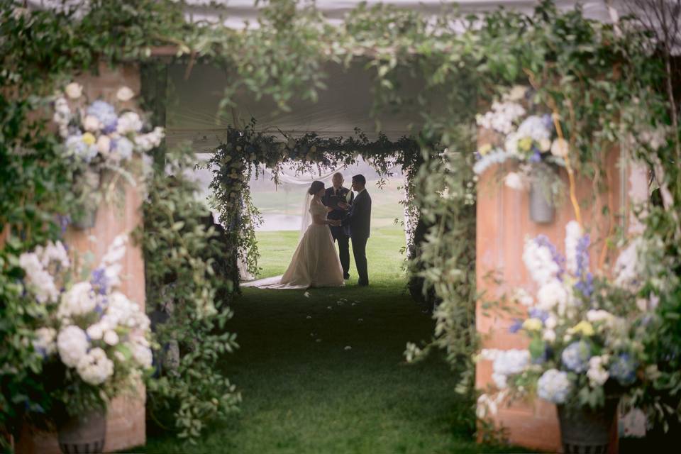 Enchanted garden ceremony