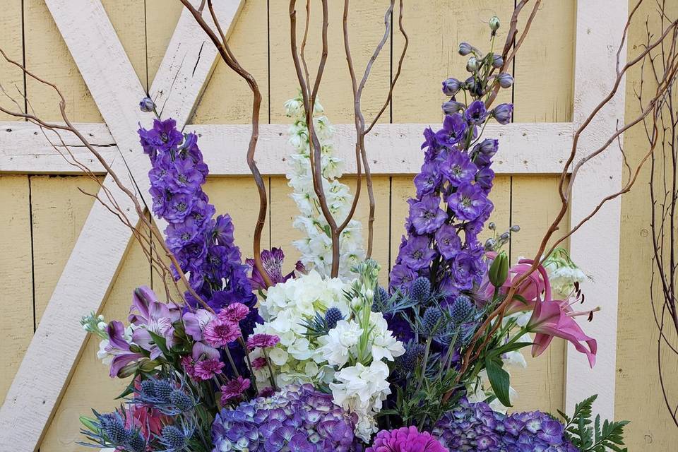 Cool purple summer flowers