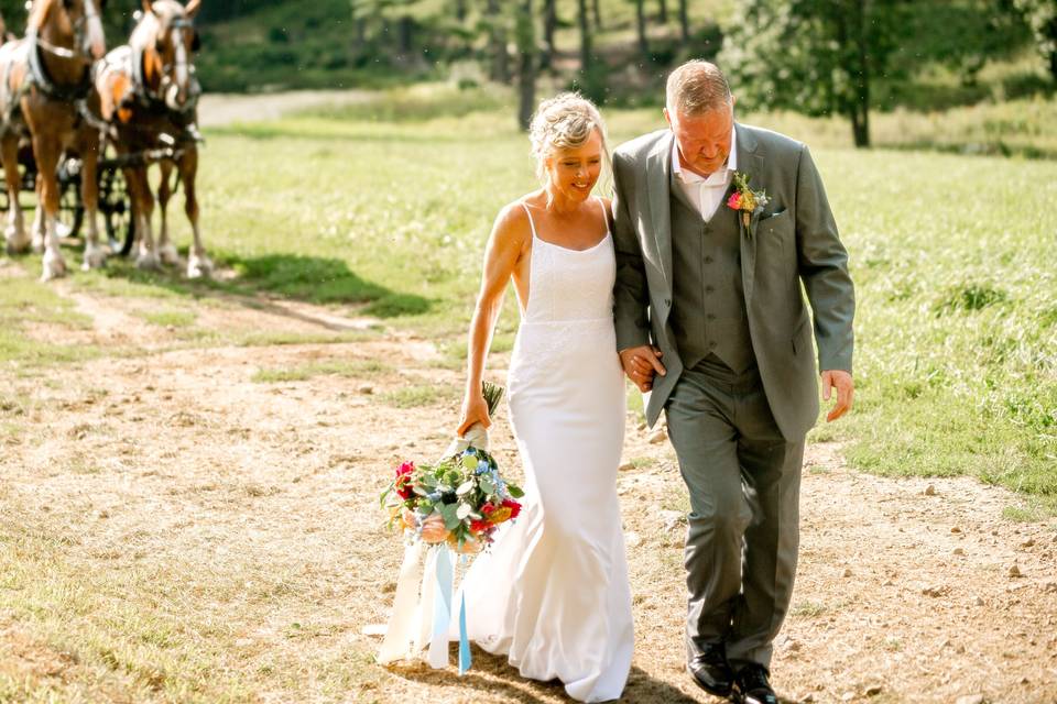 Summer farm wedding