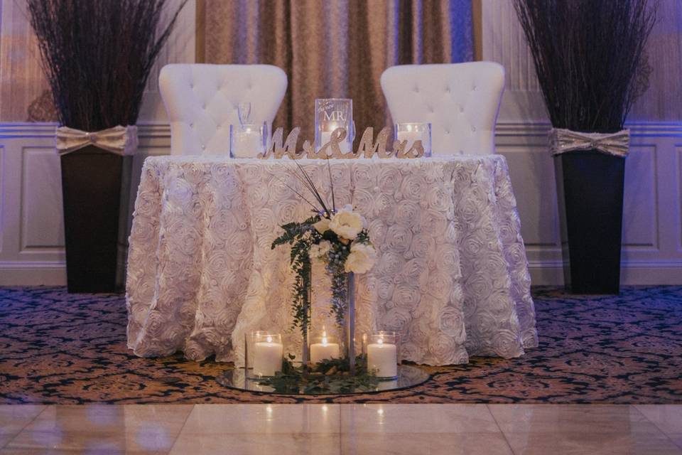 Sweet heart table