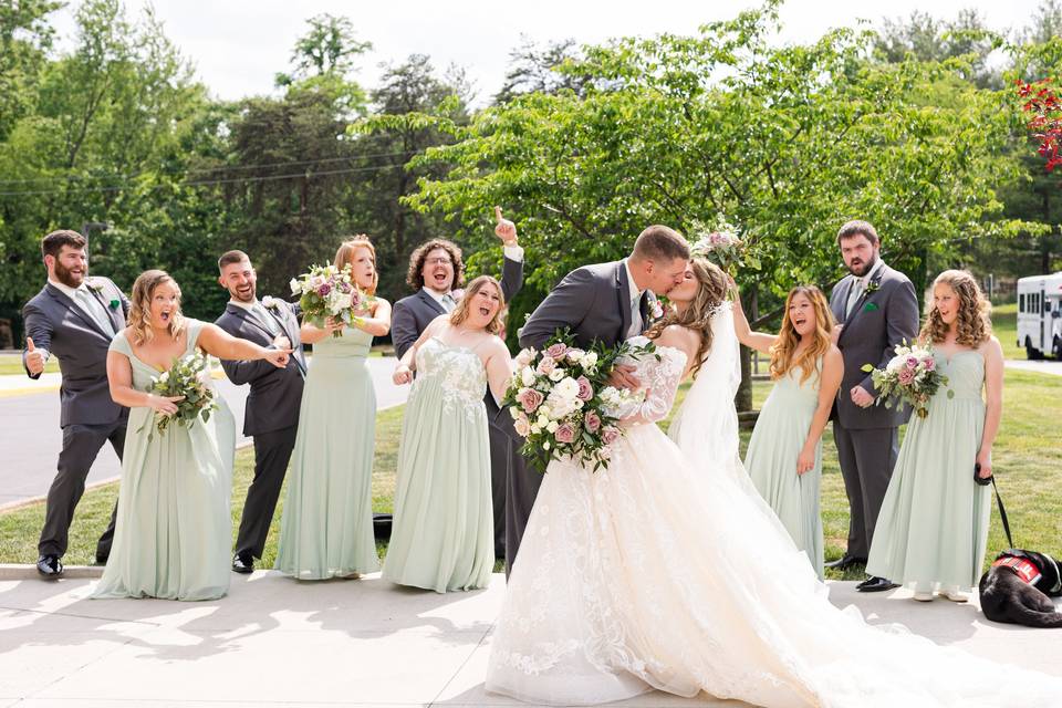 Wedding Party Excitement