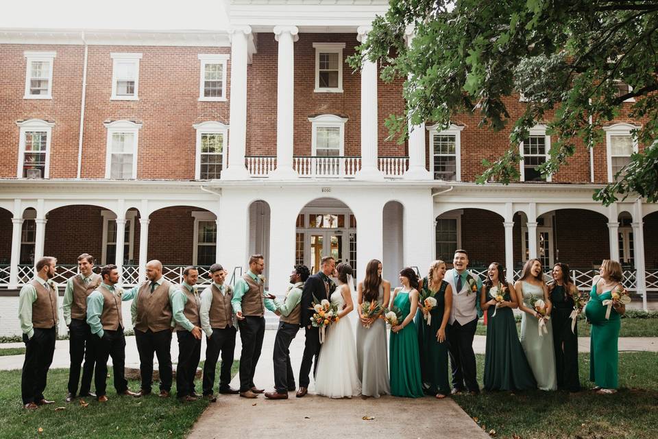 The Wedding Party Celebrates