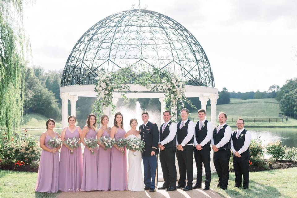 Bridal Party at the Gazebo