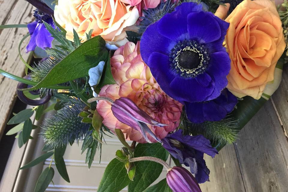Violet and orange arrangement