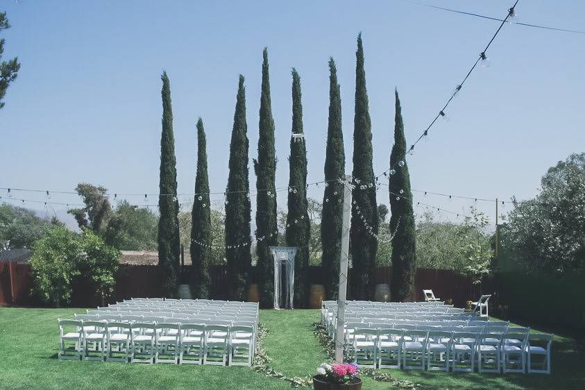 Simple Back Yard Wedding