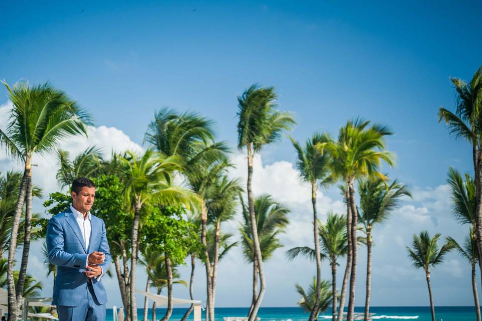 Groom Getting ready