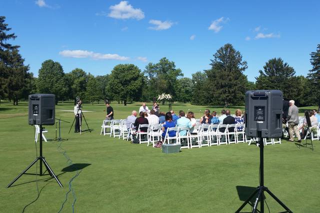 Outside ceremony setup