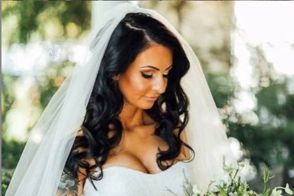 Bride with bouquet