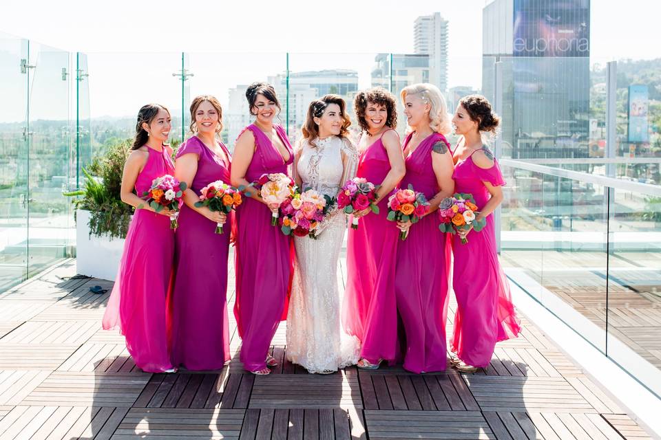 Colorful Bridal Party