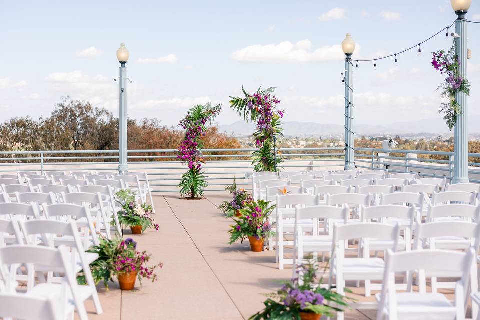 Rooftop Ceremony Set Up