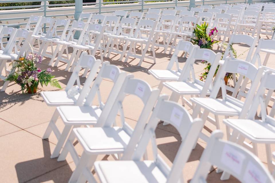 Rooftop Ceremony Set Up