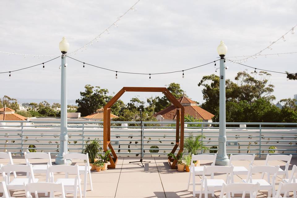 Rooftop Ceremony Set Up