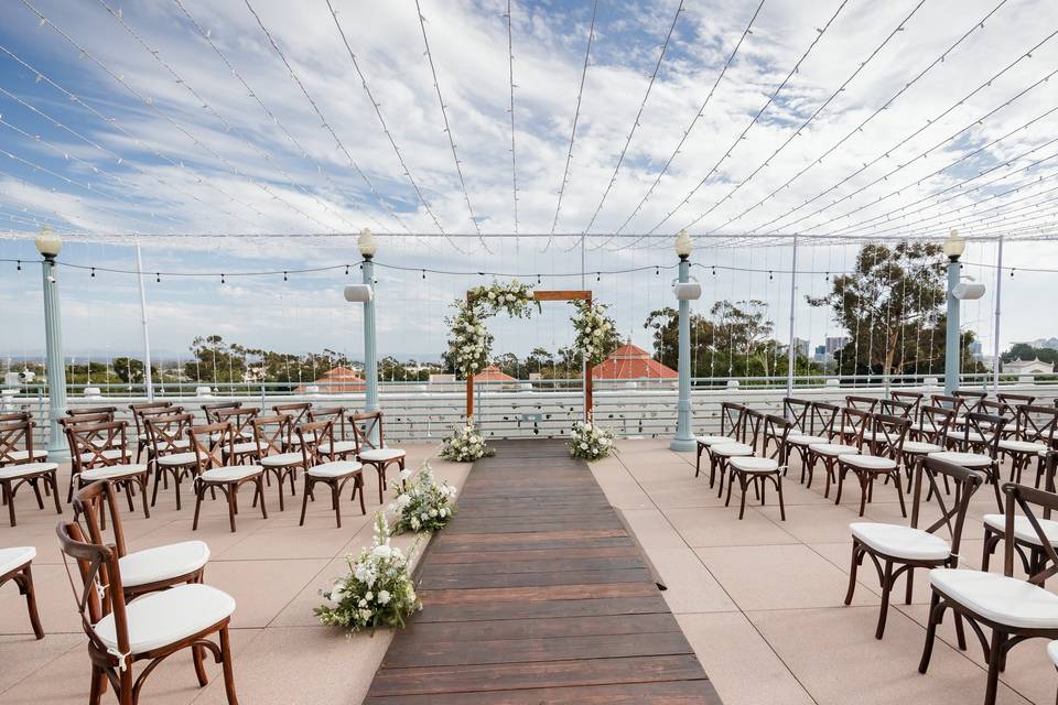 Rooftop Ceremony Set Up