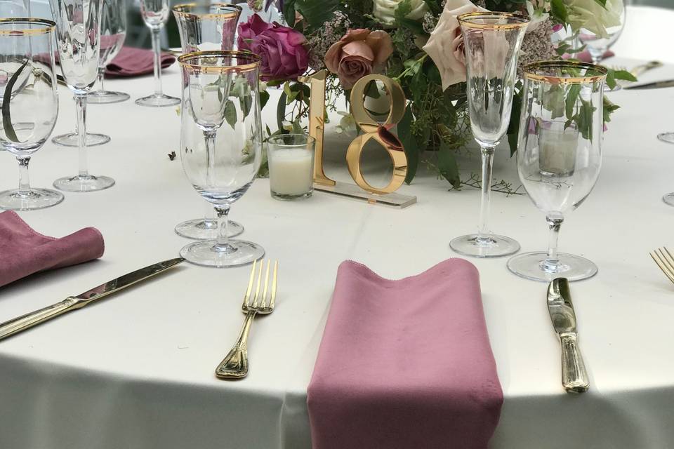 Reception Table setting