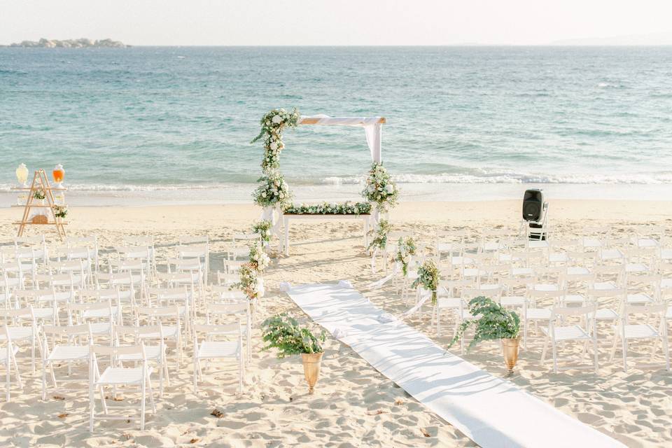 Beach wedding Greek Island