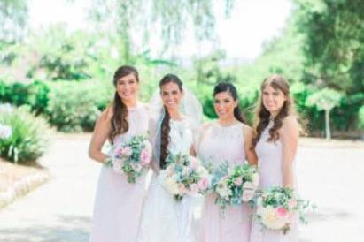 Bride and bridesmaids