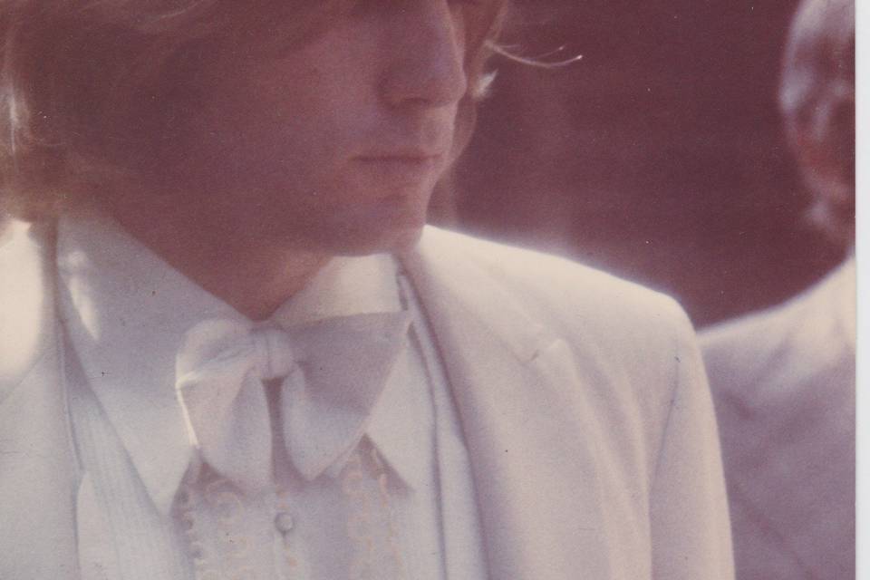 Michael Larrain attends his own wedding, 1972