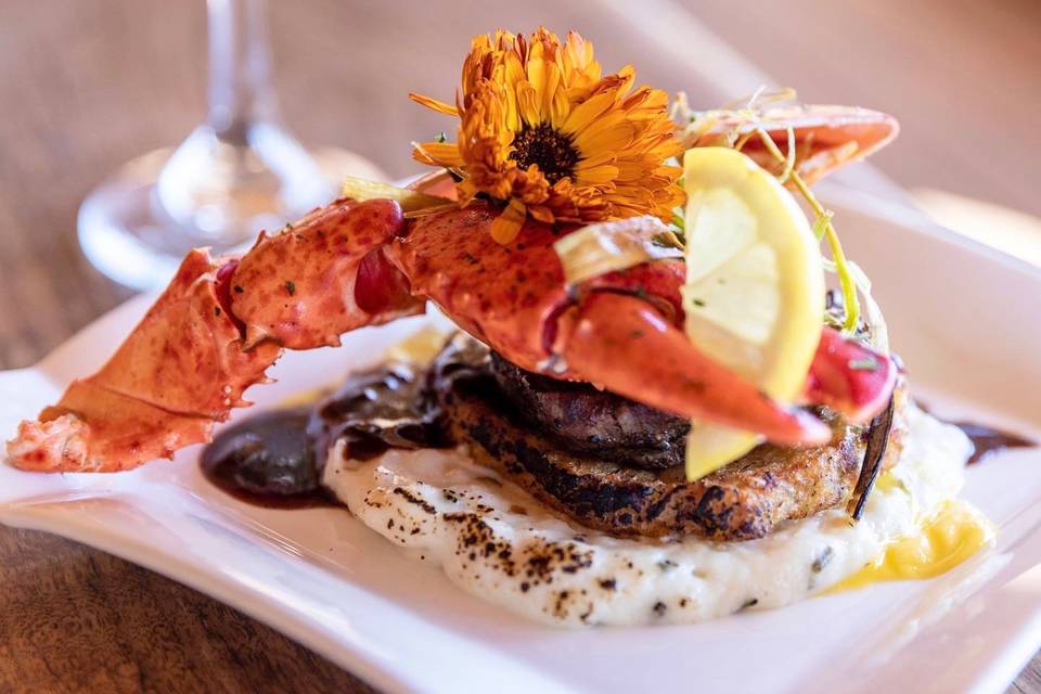 Grilled Beef & Lobster Claw