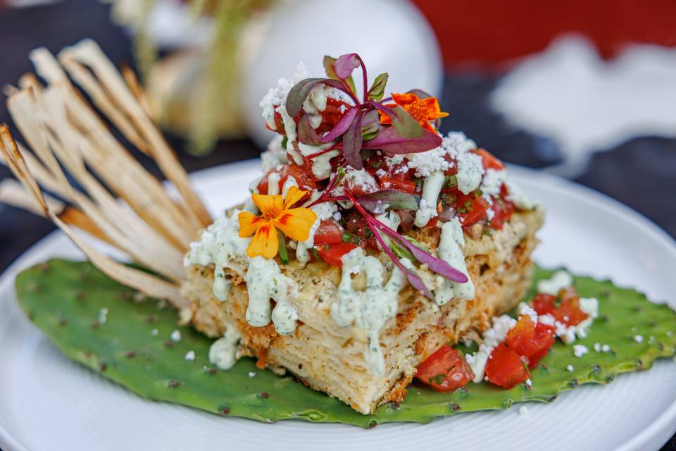 Molcajete Chicken Enchiladas