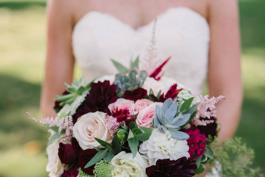 Flowers and succulents