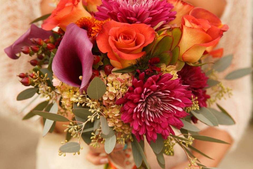 Textural fall bouquet