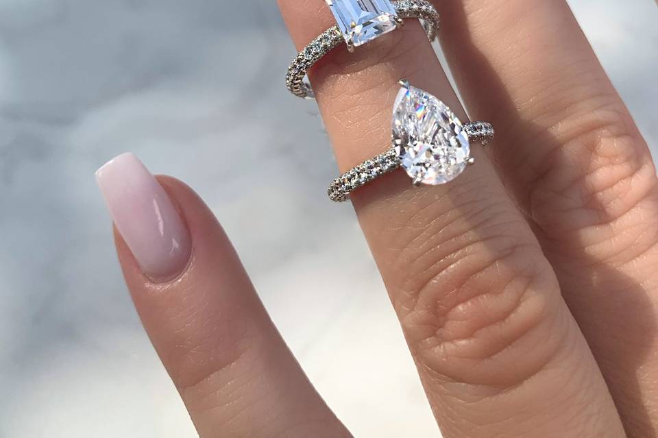 Pave Band Diamond Ring