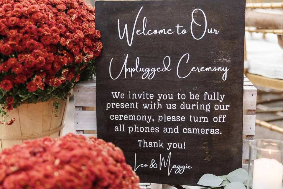 Flowers & Signage by Clink