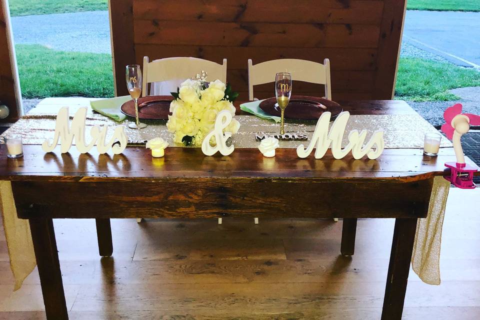 Bridal table