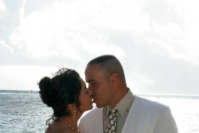 Military bride and groom