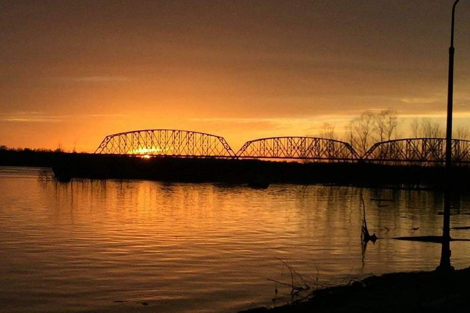 Ohio Bridge at Sunset