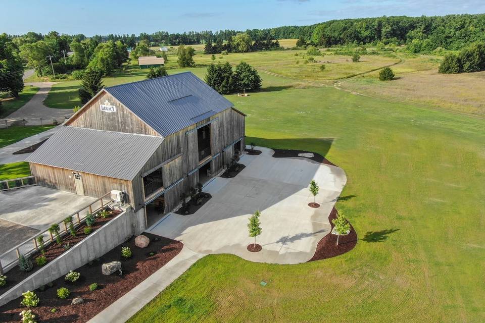 Aerial view of the patio