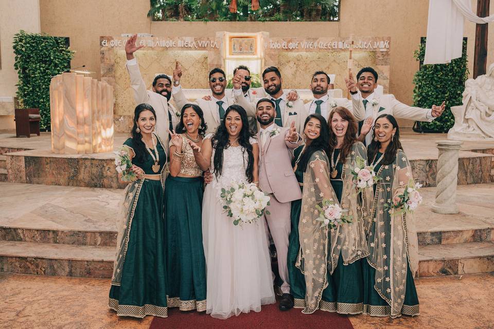 Reshma & Abbey bridal party