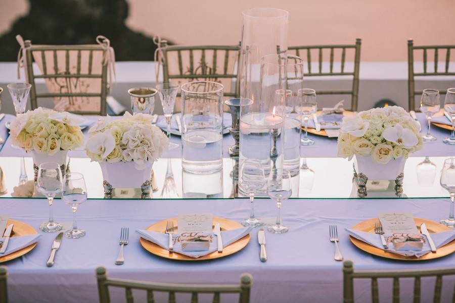 Long lavender tables