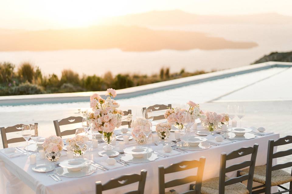 Sunset Wedding Dinner