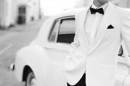 White and black tux
