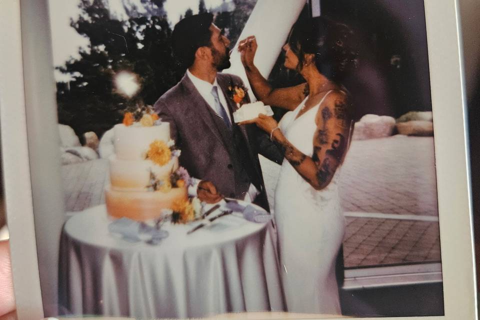 Couple eating bites