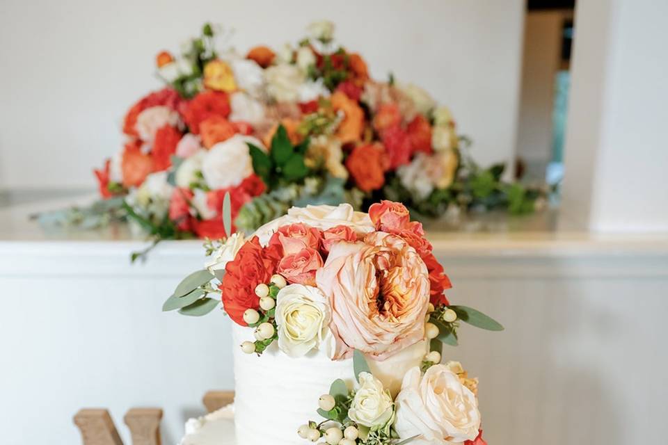 Old school 3 tier with ribbon