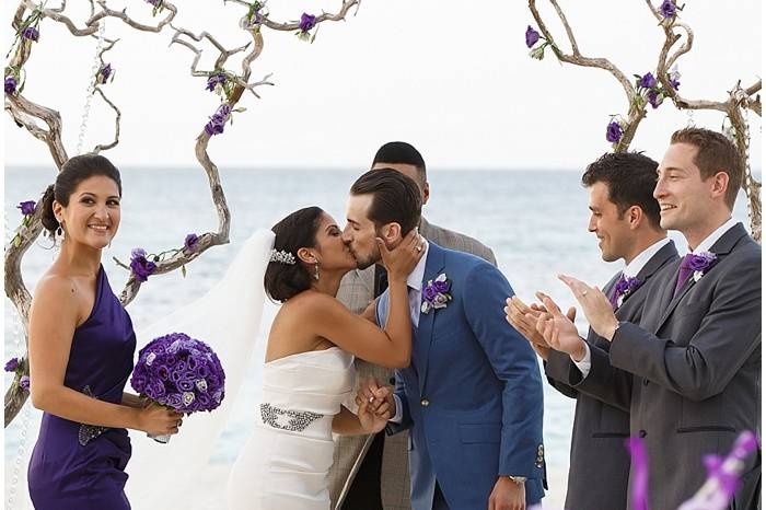 The bride and groom