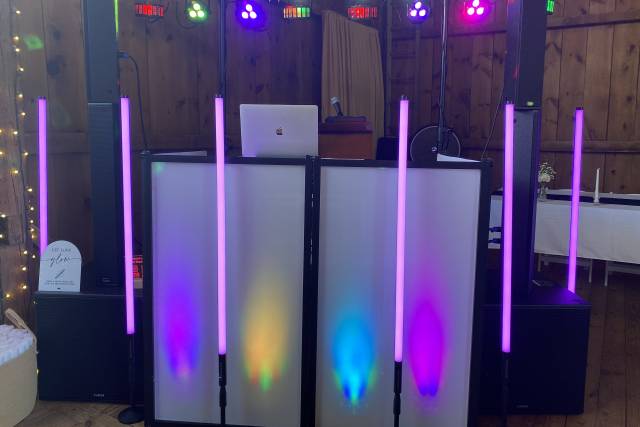 My setup @ a barn wedding