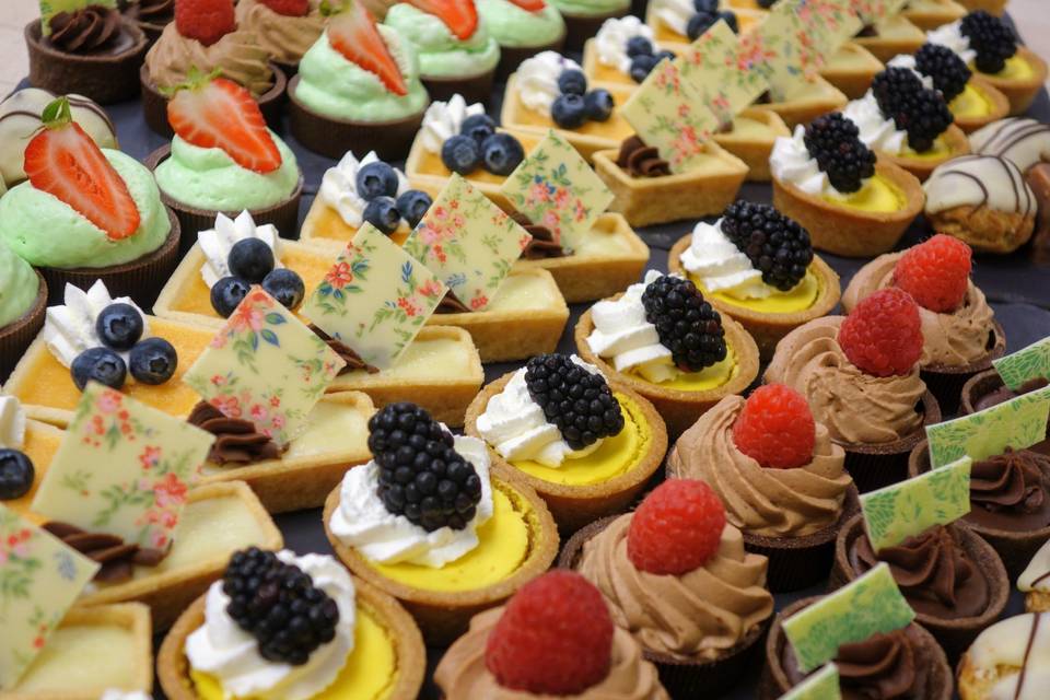Assorted petite pastries