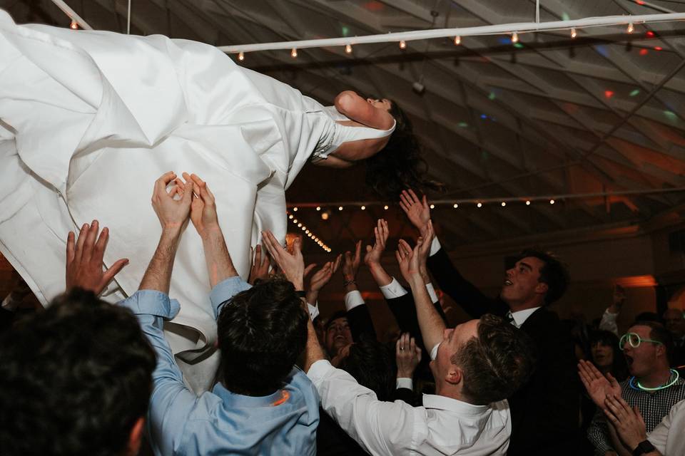 Crowd surf bride #2