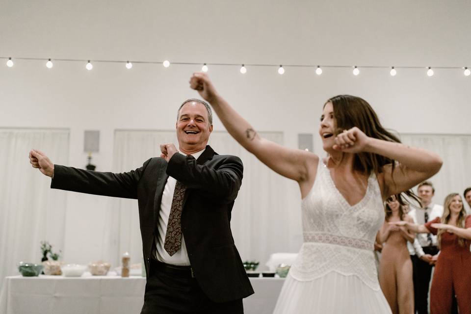 Surprise father/daughter dance