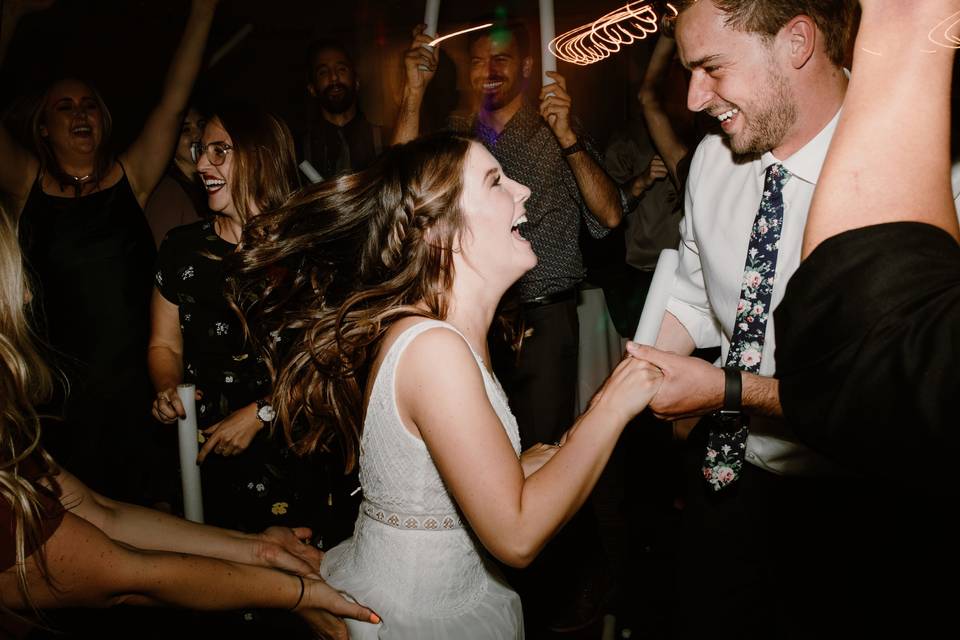 Happy bride, happy groom