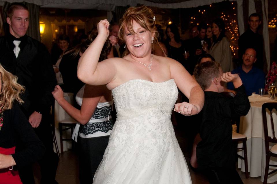 Bride dancing